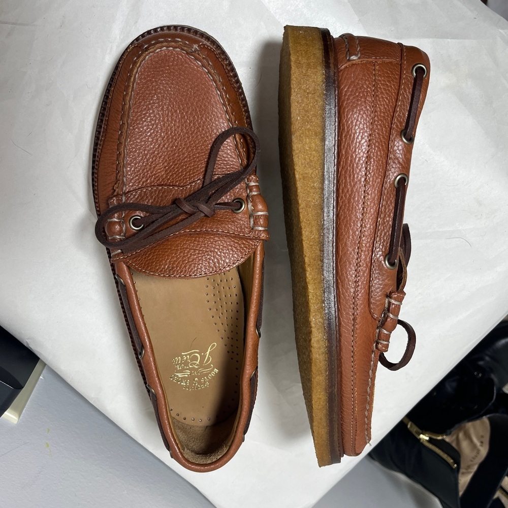 J Crew Camden Crepe-Sole Slip-On Loafer in Pebbled Leather BE388 sz 8.5 - Picture 6 of 14
